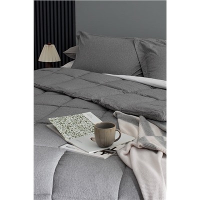 Meleni Tek Kişilik Comforter Set - Gri