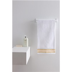 Orsay %100 Pamuk Yüz Havlusu - Beyaz/Sarı - 50x70 cm