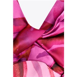 PRINTED MIDI DRESS
