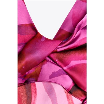 PRINTED MIDI DRESS
