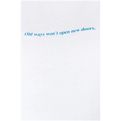 Beyaz Regular Fit Bisiklet Yaka Slogan Baskılı %100 Pamuk Örme Büyük Beden T-Shirt TBBSS23BF00034