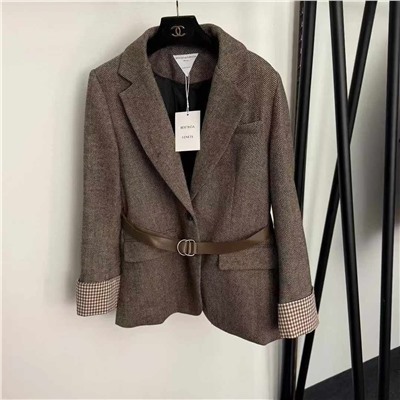 Модный клетчатый пиджак в стиле ретро   BOTTEG*A VENETT*E