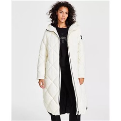CALVIN KLEIN JEANS Women's Cire Drama Hooded Longline Puffer Jacket