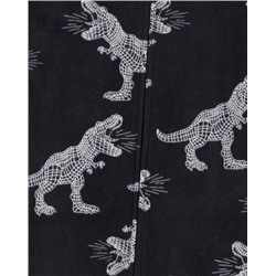 Carter's DOB 08/2024   Kid 1-Piece Dinosaur Fleece Footie Pajamas