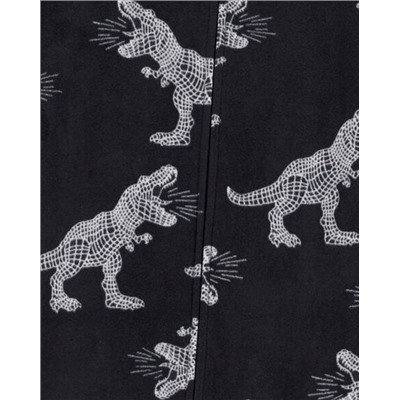 Carter's DOB 08/2024   Kid 1-Piece Dinosaur Fleece Footie Pajamas