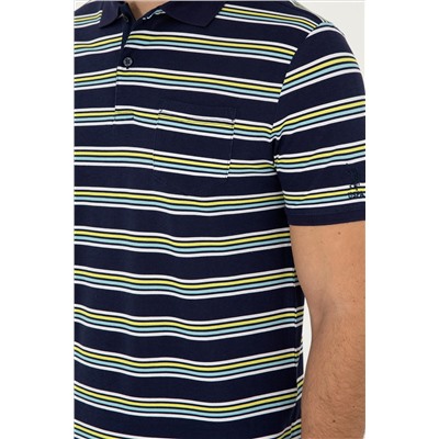 Erkek Regular Fit Polo Yaka Lacivert Tişört