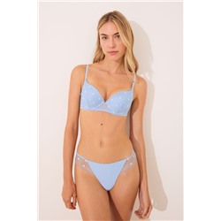 Tanga tul bordado azul