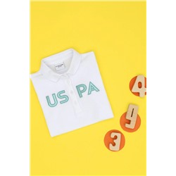 U.S. Polo Assn., Kız Çocuk Beyaz Polo Yaka Tişört 50263649-VR013