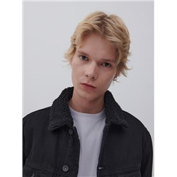Sherpajacke aus Denim