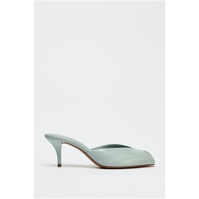 PATENT-EFFECT SANDALS