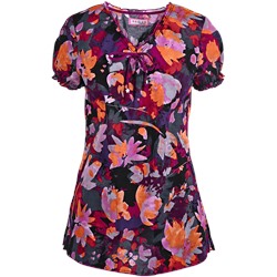 Koi Scrubs Autumn Floral Print Top