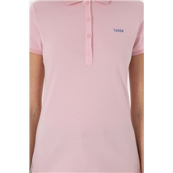 Kadın Açık Pembe Basic Polo Yaka Tişört