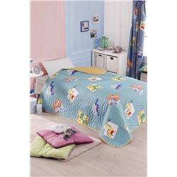 Ev & Ev Home Çok Amaçlı Örtü Tek Kişilik Good Dino Yeşil Ep-028709