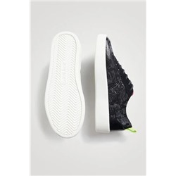 Sneakers piel sintética camuflaje glitter
