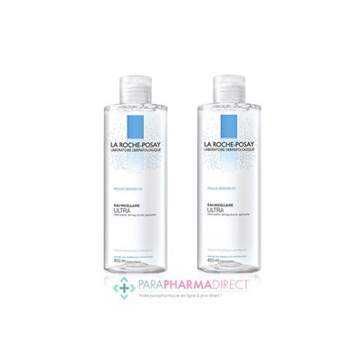 La Roche Posay Eau Micellaire Ultra Peaux Sensibles 2x400mlLot  × 2
