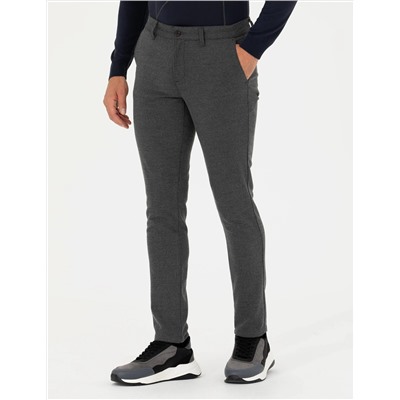 Gri Slim Fit Kanvas Pantolon