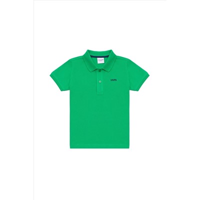 Erkek Çocuk Yeşil Basic Polo Yaka Tişört