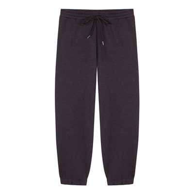 Pantalón largo carrot felpa fina gris