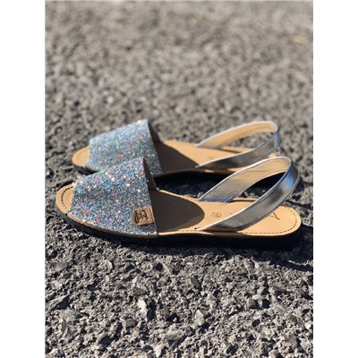 AB. Zapatos 320-5 GLITTER PLATA+GLITTER ESTRELLA