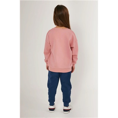 Kız Çocuk Toz Pembe Pijama Takımı