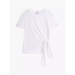 Side-Tie Crewneck T-Shirt