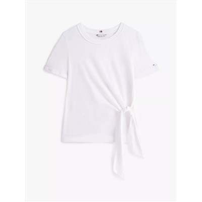 Side-Tie Crewneck T-Shirt