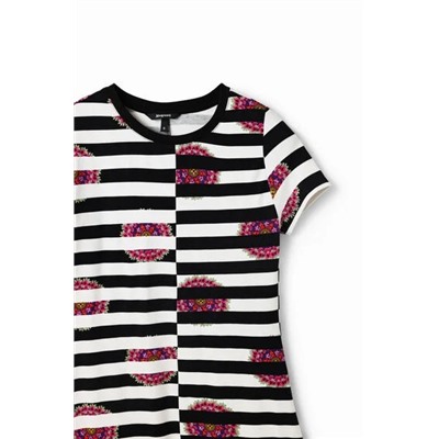 Vestido corto slim rayas
