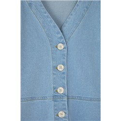 Açık Mavi Comfort Denim Büyük Beden Elbise TBBSS23AH00078