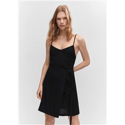 Vestido cruzado lazo