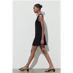 CUTWORK EMBROIDERY KNIT DRESS