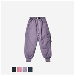 Теплые водонепроницаемые штаны с пухом для мальчиков и девочек