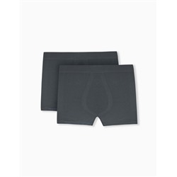 2 Boxers Sin Costuras, Hombre, Gris