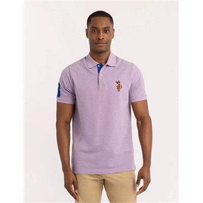 MULTI COLOR BIG LOGO SOLID POLO SHIRT