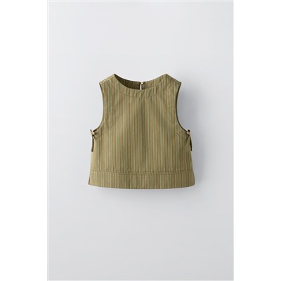 STRIPED TOP WITH BOWS