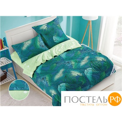 Y100-35 код1176, Комплект постельного белья с одеялом De Verano, 70x70 (1 шт), 50x70 (1 шт), Микросатин, ПВХ упаковка