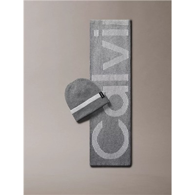 Ribbed Beanie and Scarf Gift Set