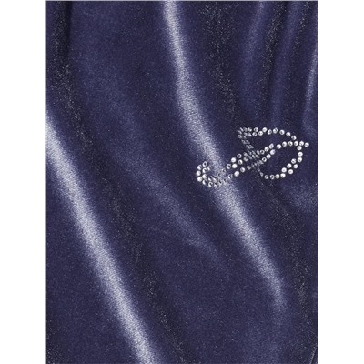 PINK VELOUR SHINE LOGO WIDE-LEG PANTS