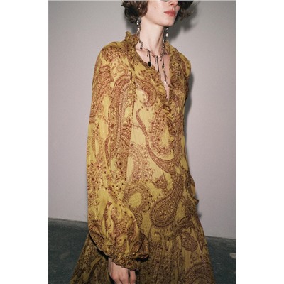 ZW COLLECTION LONG PRINTED DRESS