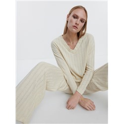Bluse mit gesprenkelter Textur