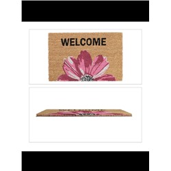 Fußmatte "Welcome" in Rosa/ Natur - (B)60 x (T)40 cm