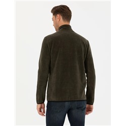 Koyu Haki Regular Fit Sweatshirt