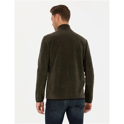 Koyu Haki Regular Fit Sweatshirt
