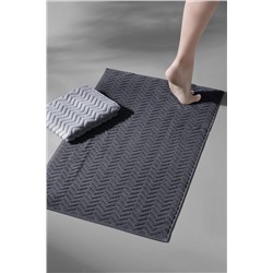 COTTONMANIA, Taffeta X Bathmat Space - Ekstra Yumusak, Modern %100 Pamuk Ayak Havlusu / Banyo Paspas Seti