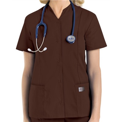Landau Scrubs ScrubZone Snap Front Top