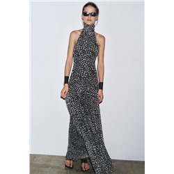 POLKA DOT HALTER DRESS