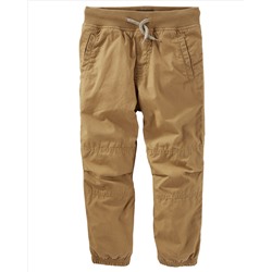 Jersey-Lined Poplin Joggers