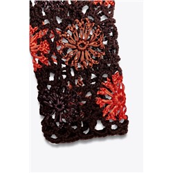 CROCHET KNIT MINI DRESS