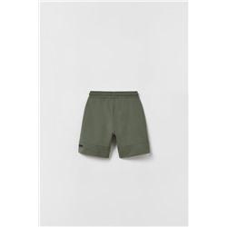 SPORTY BERMUDA SHORTS WITH LABEL