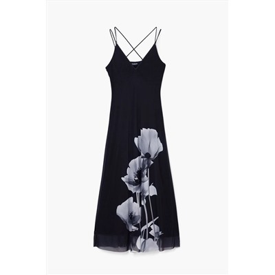 Vestido largo amapolas