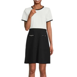 Karl Lagerfeld Paris Scuba Crewneck Mini Dress